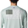 imageColumbia Mens Terminal Tackle PFG Fish Flag Long Sleeve Shirt DiscontinuedCool GreenCypress Alaska Fish