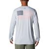 imageColumbia Mens Terminal Tackle PFG Fish Flag Long Sleeve Shirt DiscontinuedCool GreyCity Grey