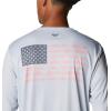 imageColumbia Mens Terminal Tackle PFG Fish Flag Long Sleeve Shirt DiscontinuedCool GreyCity Grey