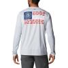 imageColumbia Mens Terminal Tackle PFG Fish Flag Long Sleeve Shirt DiscontinuedCool GreyGa Fish