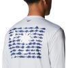 imageColumbia Mens Terminal Tackle PFG Fish Flag Long Sleeve Shirt DiscontinuedCool GreySc Fish