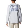 imageColumbia Mens Terminal Tackle PFG Fish Flag Long Sleeve Shirt DiscontinuedCool GreySc Fish