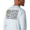 imageColumbia Mens Terminal Tackle PFG Fish Flag Long Sleeve Shirt DiscontinuedCool GreySorbet