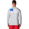 imageColumbia Mens Terminal Tackle PFG Fish Flag Long Sleeve Shirt DiscontinuedCool GreyVivid Blue
