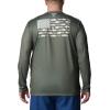 imageColumbia Mens Terminal Tackle PFG Fish Flag Long Sleeve Shirt DiscontinuedCypressCool Green Bass Lures