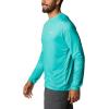 imageColumbia Mens Terminal Tackle PFG Fish Flag Long Sleeve Shirt DiscontinuedElectric TurquoiseSun Glow