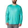 imageColumbia Mens Terminal Tackle PFG Fish Flag Long Sleeve Shirt DiscontinuedElectric TurquoiseSun Glow