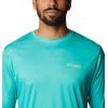 imageColumbia Mens Terminal Tackle PFG Fish Flag Long Sleeve Shirt DiscontinuedElectric TurquoiseSun Glow