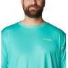 imageColumbia Mens Terminal Tackle PFG Fish Flag Long Sleeve Shirt DiscontinuedElectric TurquoiseSun Glow
