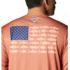 imageColumbia Mens Terminal Tackle PFG Fish Flag Long Sleeve Shirt DiscontinuedIsland OrangeCarbon Inshore Fish