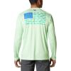 imageColumbia Mens Terminal Tackle PFG Fish Flag Long Sleeve Shirt DiscontinuedKey WestEmerald Green