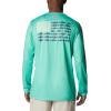 imageColumbia Mens Terminal Tackle PFG Fish Flag Long Sleeve Shirt DiscontinuedLight JadeMetal Inshore Fish
