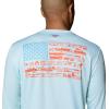 imageColumbia Mens Terminal Tackle PFG Fish Flag Long Sleeve Shirt DiscontinuedMarine Light