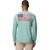 imageColumbia Mens Terminal Tackle PFG Fish Flag Long Sleeve Shirt DiscontinuedMisty JadeDusty Purple