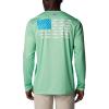 imageColumbia Mens Terminal Tackle PFG Fish Flag Long Sleeve Shirt DiscontinuedOcean MintOcean Blue Offshore Slam