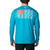 imageColumbia Mens Terminal Tackle PFG Fish Flag Long Sleeve Shirt DiscontinuedOcean TealCorange Inshore Slam