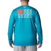 imageColumbia Mens Terminal Tackle PFG Fish Flag Long Sleeve Shirt DiscontinuedOcean TealCorange Inshore Slam
