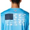 imageColumbia Mens Terminal Tackle PFG Fish Flag Long Sleeve Shirt DiscontinuedRiptideCollegiate Navy Offshore Slam