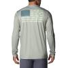 imageColumbia Mens Terminal Tackle PFG Fish Flag Long Sleeve Shirt DiscontinuedSafariMetal Alaska Fish