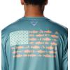 imageColumbia Mens Terminal Tackle PFG Fish Flag Long Sleeve Shirt DiscontinuedTranquil TealMint Cay Trout Flies