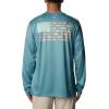 imageColumbia Mens Terminal Tackle PFG Fish Flag Long Sleeve Shirt DiscontinuedTranquil TealMint Cay Trout Flies