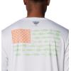 imageColumbia Mens Terminal Tackle PFG Fish Flag Long Sleeve Shirt DiscontinuedWhiteBright Nectar Mid Atlantic
