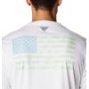imageColumbia Mens Terminal Tackle PFG Fish Flag Long Sleeve Shirt DiscontinuedWhiteSpring Blue Mid Atlantic