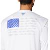 imageColumbia Mens Terminal Tackle PFG Fish Flag Long Sleeve Shirt DiscontinuedWhiteTanzanite