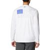imageColumbia Mens Terminal Tackle PFG Fish Flag Long Sleeve Shirt DiscontinuedWhiteTanzanite