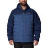 imageColumbia mens Grand Trek III Down Hooded JacketDark Mountain  Collegiate Navy
