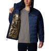 imageColumbia mens Grand Trek III Down Hooded JacketDark Mountain  Collegiate Navy