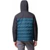 imageColumbia mens Grand Trek III Down Hooded JacketEverblueShark