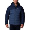 imageColumbia mens Grand Trek III Down Hooded JacketDark Mountain  Collegiate Navy