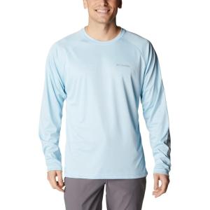 imageColumbia Mens Fork Stream Long Sleeve ShirtSky Blue HeatherWhite Logo