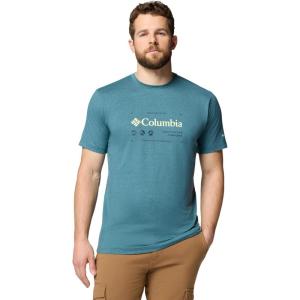 imageColumbia Mens Kwick Hike Graphic Short Sleeve TeeEverblue HeatherIconic Brand