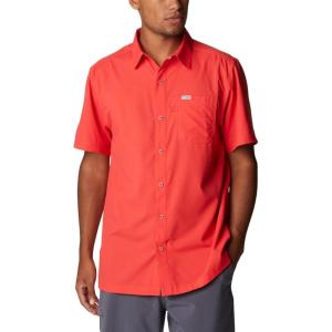 imageColumbia Mens PFG Slack Tide Camp ShirtRed Hibiscus