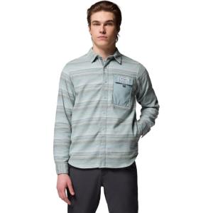 imageColumbia Mens PFG Uncharted Over ShirtCrushed Blue Twilights Stripe