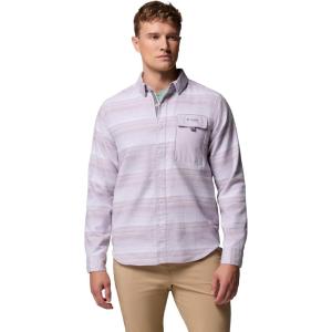 imageColumbia Mens PFG Uncharted Over ShirtLavender Pearl Twilights Stripe