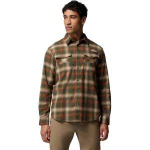 imageColumbia Mens Roughtail Stretch Flannel Long SleeveSurplus Green Tracking Check