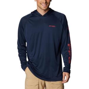 imageColumbia Mens Terminal Tackle HoodieCollegiate NavySunset Red Logo