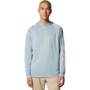 imageColumbia Mens Terminal Tackle HoodieCrushed BlueFaded Peach Logo