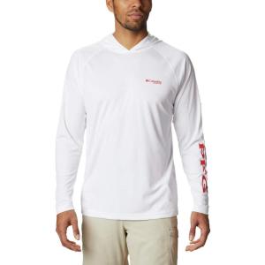 imageColumbia Mens Terminal Tackle HoodieWhiteRed Spark Logo