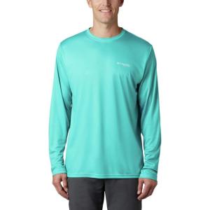 imageColumbia Mens Terminal Tackle PFG Fish Flag Long Sleeve Shirt DiscontinuedBright AquaDark Pool
