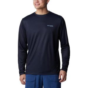 imageColumbia Mens Terminal Tackle PFG Fish Flag Long Sleeve Shirt DiscontinuedCollegiate NavyAgate Blue Mid Atlantic