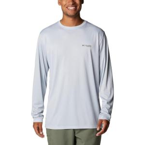 imageColumbia Mens Terminal Tackle PFG Fish Flag Long Sleeve Shirt DiscontinuedCool GreyCity Grey