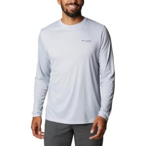 imageColumbia Mens Terminal Tackle PFG Fish Flag Long Sleeve Shirt DiscontinuedCool GreyGa Fish