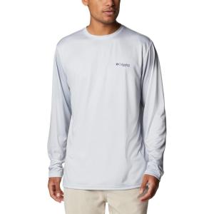 imageColumbia Mens Terminal Tackle PFG Fish Flag Long Sleeve Shirt DiscontinuedCool GreySc Fish