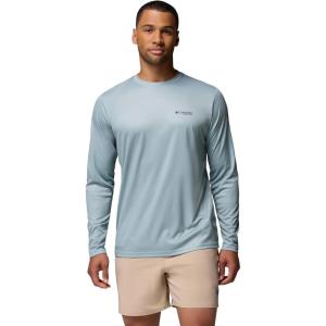 imageColumbia Mens Terminal Tackle PFG Fish Flag Long Sleeve Shirt DiscontinuedCrushed BlueNocturnal