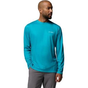 imageColumbia Mens Terminal Tackle PFG Fish Flag Long Sleeve Shirt DiscontinuedOcean Teal