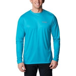 imageColumbia Mens Terminal Tackle PFG Fish Flag Long Sleeve Shirt DiscontinuedOcean TealCorange Inshore Slam
